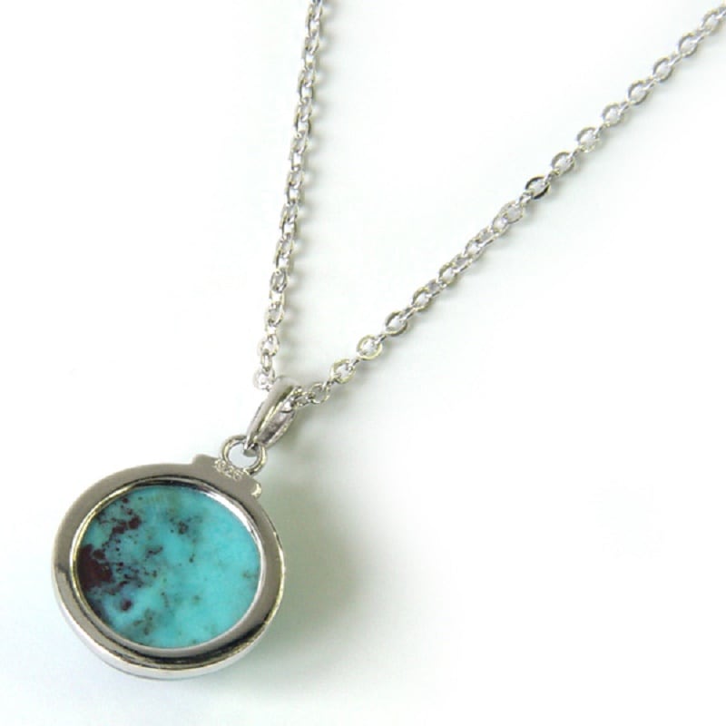 ターコイズ(トルコ石)シンプルデザインペンダントネックレス 5.0カラット一粒ストーン!12月誕生石ターコイズ ターコイズ(トルコ石)シンプルデザインペンダントネックレス 5.0カラット一粒ストーン!12月誕生石ターコイズ