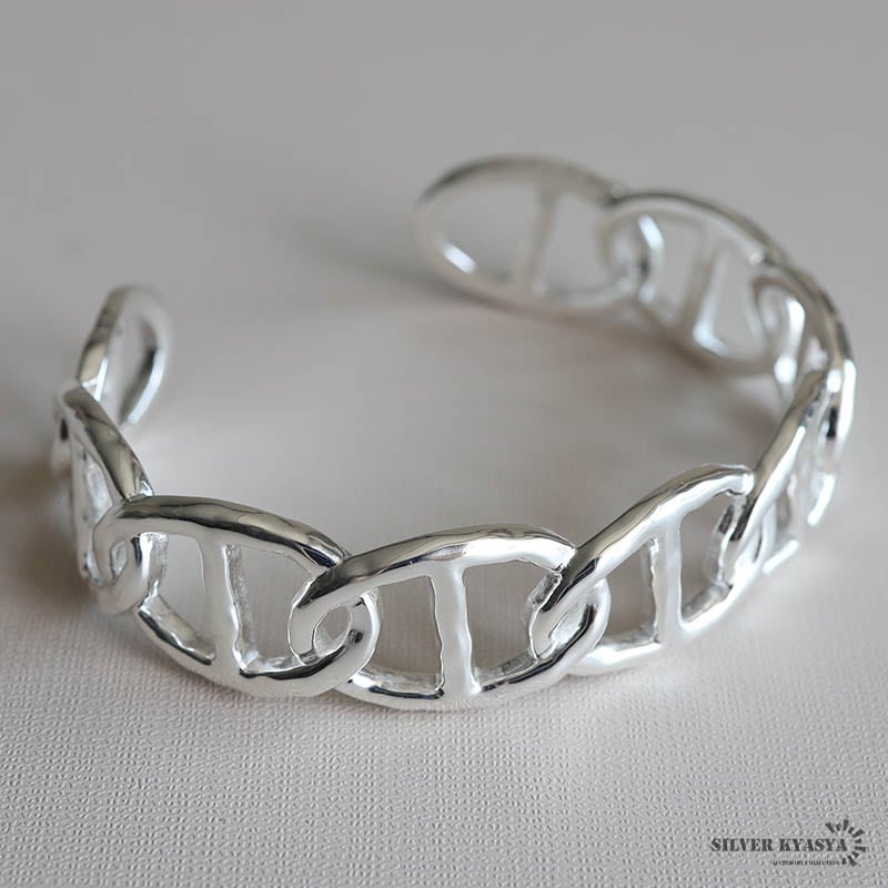 シルバー925 アンカーチェーンバングル [cb093]