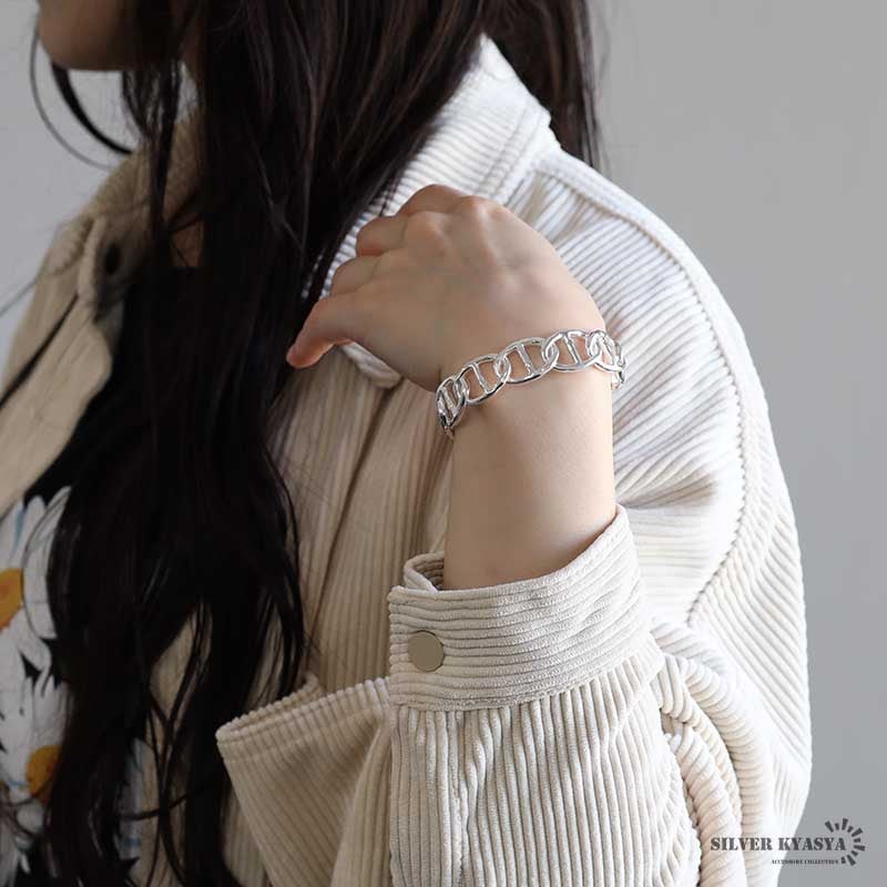 シルバー925 アンカーチェーンバングル [cb093]