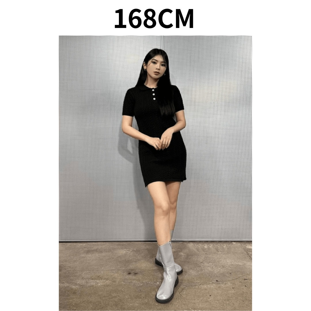 クーポン贈呈/ VL LOGO KNIT OPS /半袖/韓国ファッション/ ワンピース/ドレス クーポン贈呈/ VL LOGO KNIT OPS /半袖/韓国ファッション/ ワンピース/ドレス