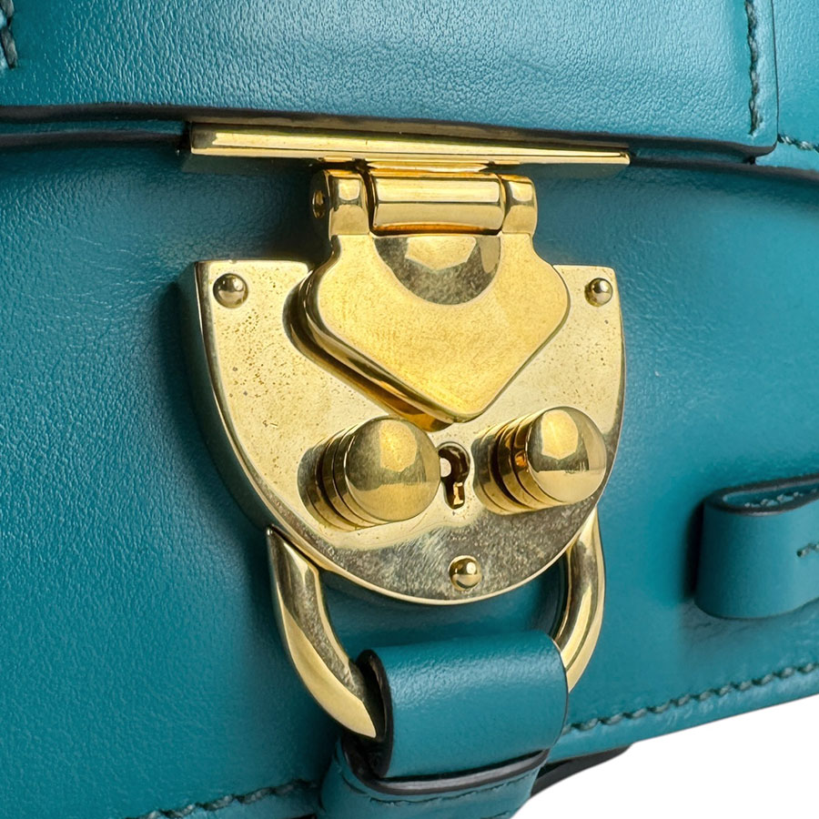 ミュウミュウ MIUMIU ショルダーバッグ レザー ブルー系グリーン