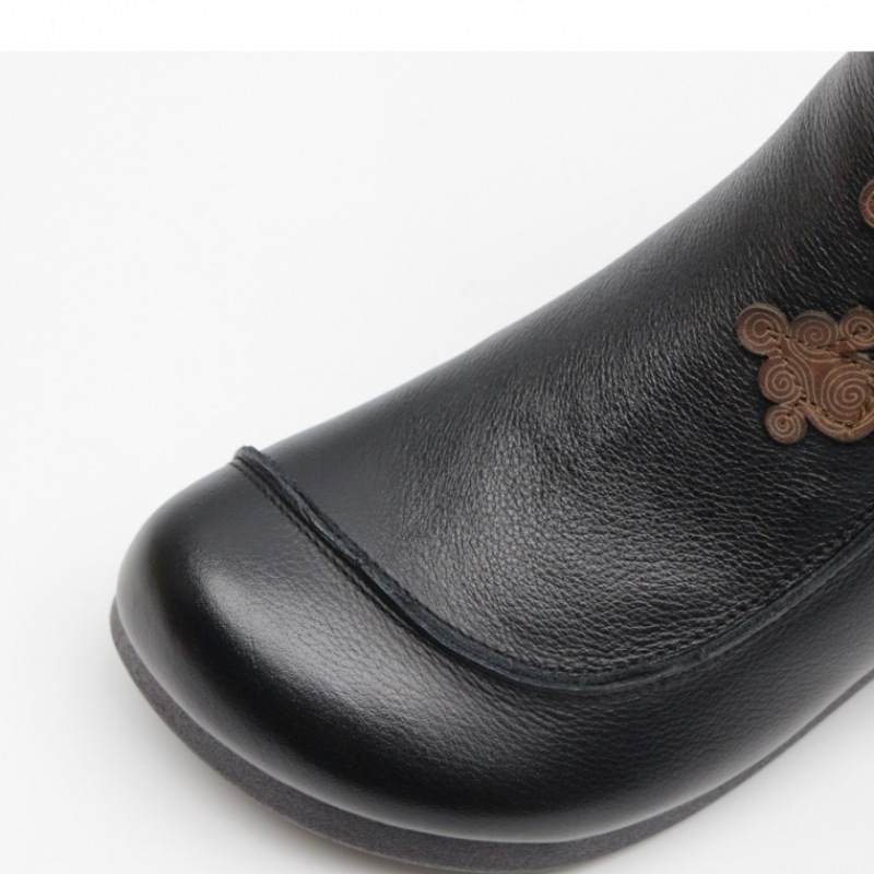 (Ninaspari) ダブルカバーボタン付き牛革アンクル (Ninaspari) ダブルカバーボタン付き牛革アンクル