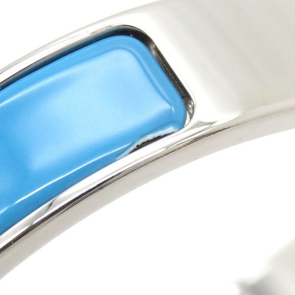 エルメス HERMES ブレスレット クリックH PM メタル エナメル ブルー×シルバー シルバー金具 Hブレス 水色 【箱】【中古】