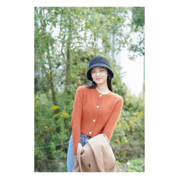 厚いウールハット気質レトロカジュアル保温バケットドーム羊小毛文芸 帽子 レディース 秋冬