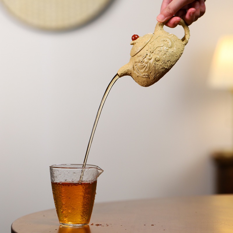 伝統的なクラシックセクション純粋な手作りの紫色の粘土ティーポットyoulong Gongchun Teapot完全セットの証明書ティーセット 伝統的なクラシックセクション純粋な手作りの紫色の粘土ティーポットyoulong Gongchun Teapot完全セットの証明書ティーセット