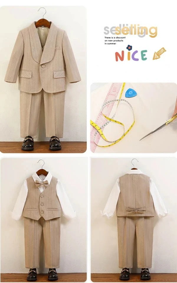 【急速出荷!】子供タキシード ピアノ発表会 入園式 入学式 ベージュ グレー キッズスーツ フォーマル ページボーイ 結婚式 合唱 舞台衣装 【急速出荷!】子供タキシード ピアノ発表会 入園式 入学式 ベージュ グレー キッズスーツ フォーマル ページボーイ 結婚式 合唱 舞台衣装