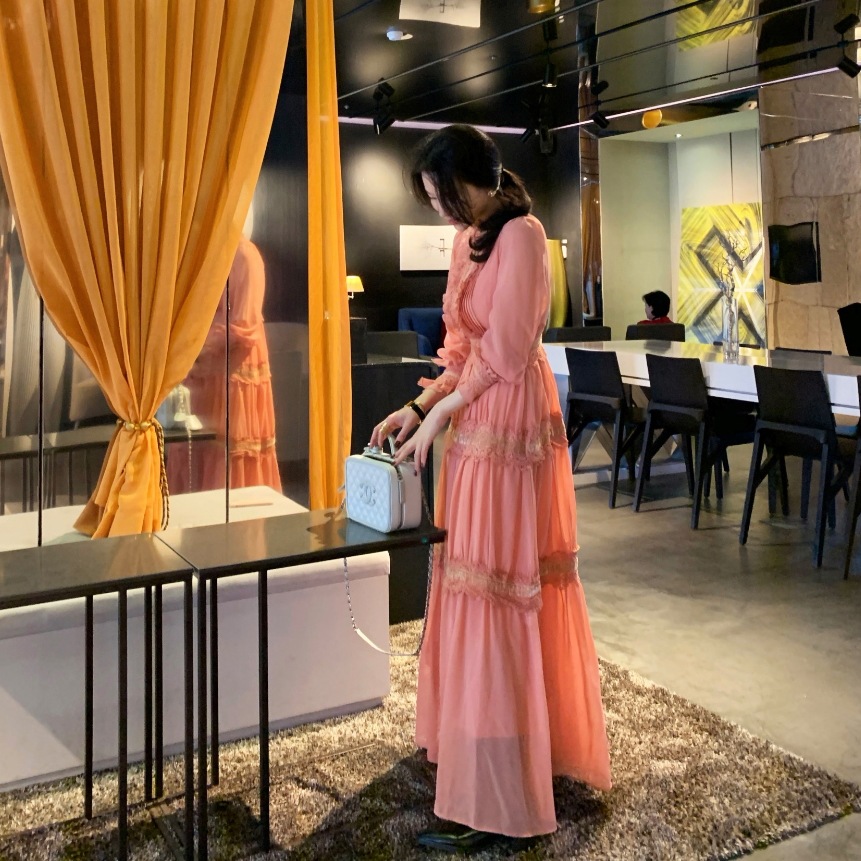 フリルシフォンドレス Aラインワンピース フリルワンピース スタンドカラー ワンピース ドレス ミドル丈. ハイウエスト a3330 フリルシフォンドレス Aラインワンピース フリルワンピース スタンドカラー ワンピース ドレス ミドル丈. ハイウエスト a3330