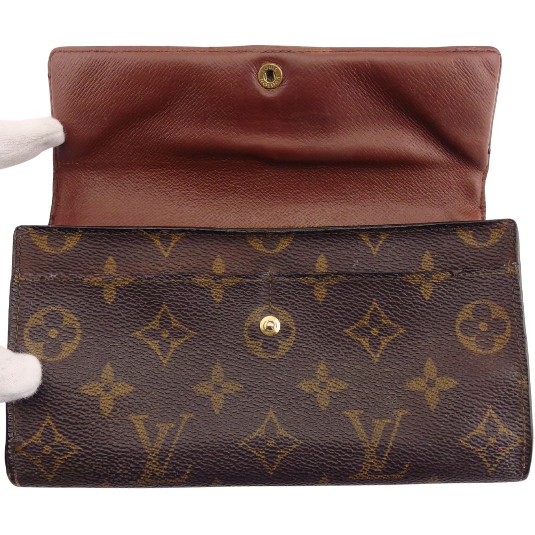 長財布 モノグラム ポシェットポルトモネクレディ ブラウン ベージュ レディース 中古 長財布 モノグラム ポシェットポルトモネクレディ ブラウン ベージュ レディース 中古