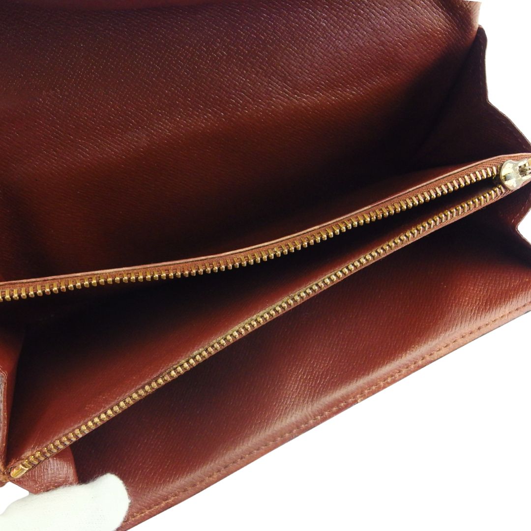 長財布 モノグラム ポシェットポルトモネクレディ ブラウン ベージュ レディース 中古 長財布 モノグラム ポシェットポルトモネクレディ ブラウン ベージュ レディース 中古