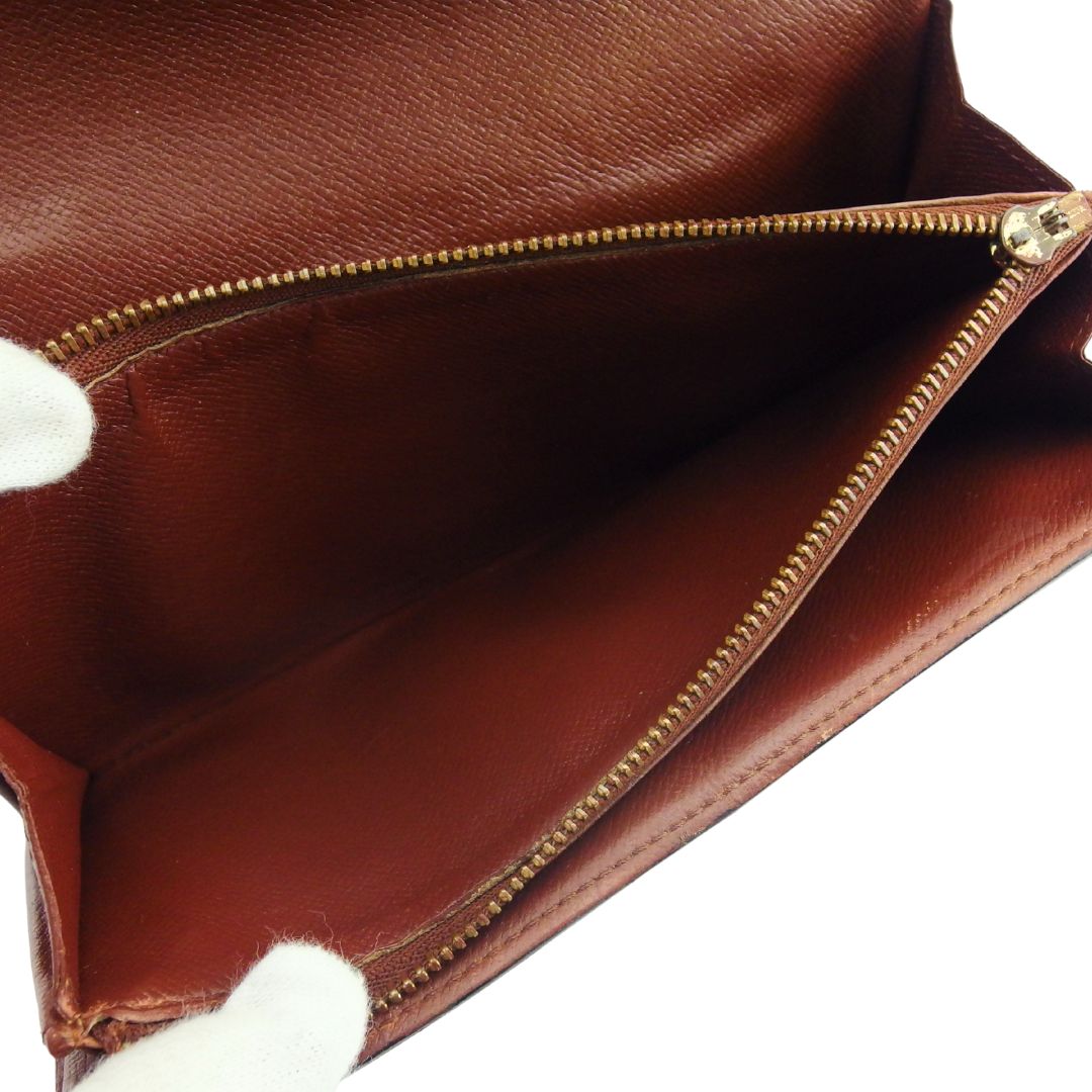 長財布 モノグラム ポシェットポルトモネクレディ ブラウン ベージュ レディース 中古 長財布 モノグラム ポシェットポルトモネクレディ ブラウン ベージュ レディース 中古