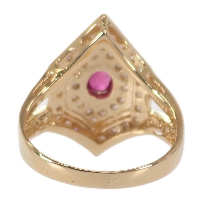 【no brand】K18YG デザインジュエリー リング K18イエローゴールド 11号 ルビー ダイヤモンド レディース 【no brand】K18YG デザインジュエリー リング K18イエローゴールド 11号 ルビー ダイヤモンド レディース