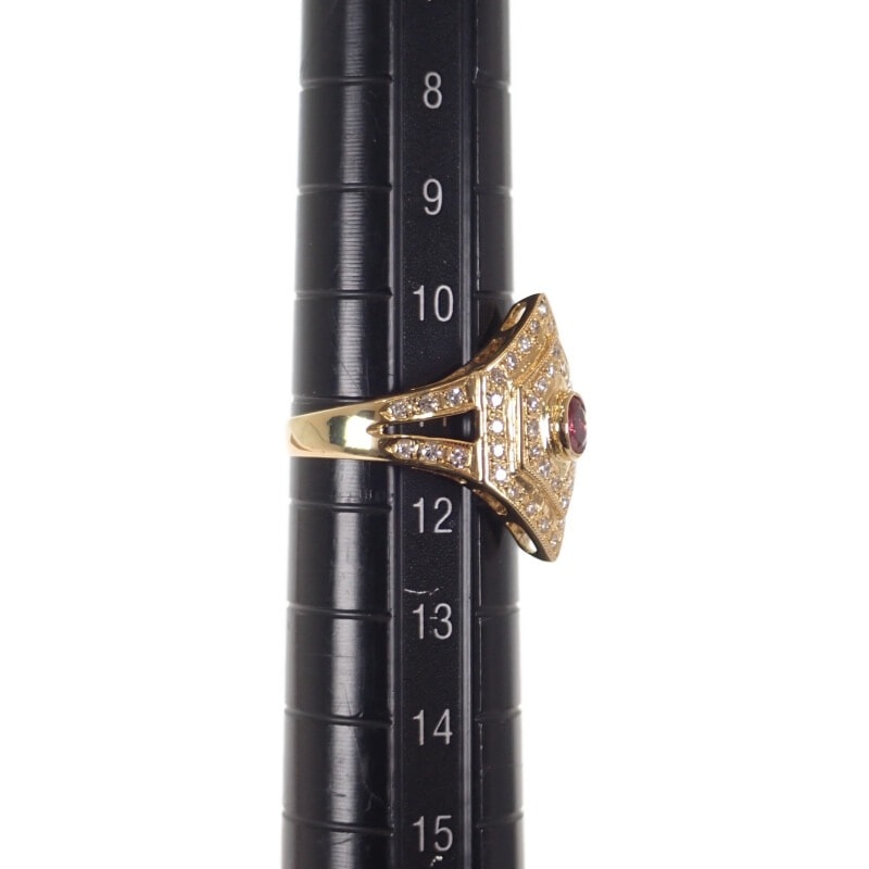 【no brand】K18YG デザインジュエリー リング K18イエローゴールド 11号 ルビー ダイヤモンド レディース 【no brand】K18YG デザインジュエリー リング K18イエローゴールド 11号 ルビー ダイヤモンド レディース