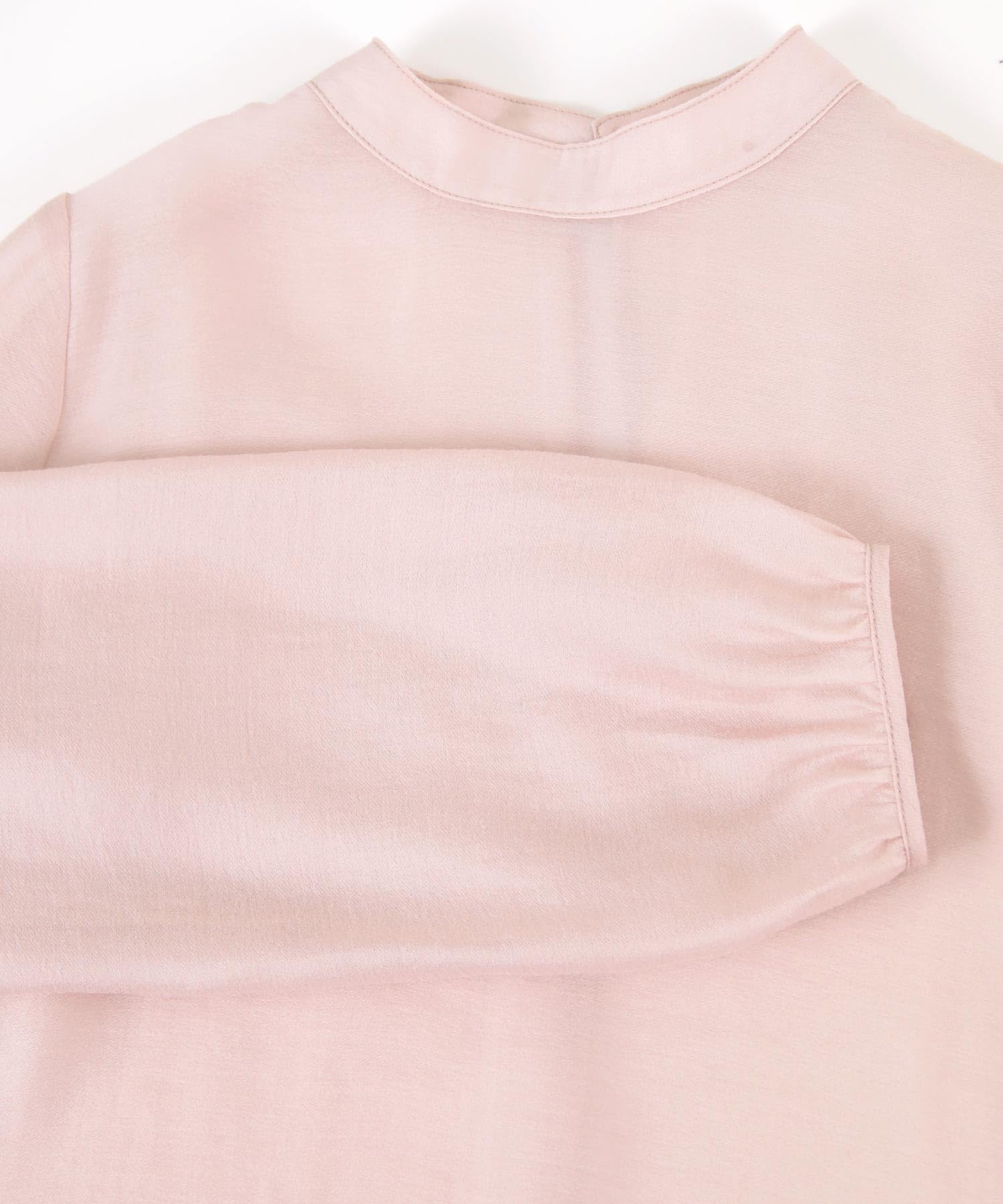 [ユアーズ] ボウタイ付 シアーハイネック ブラウス BDXN1732 レディース S ライトピンク