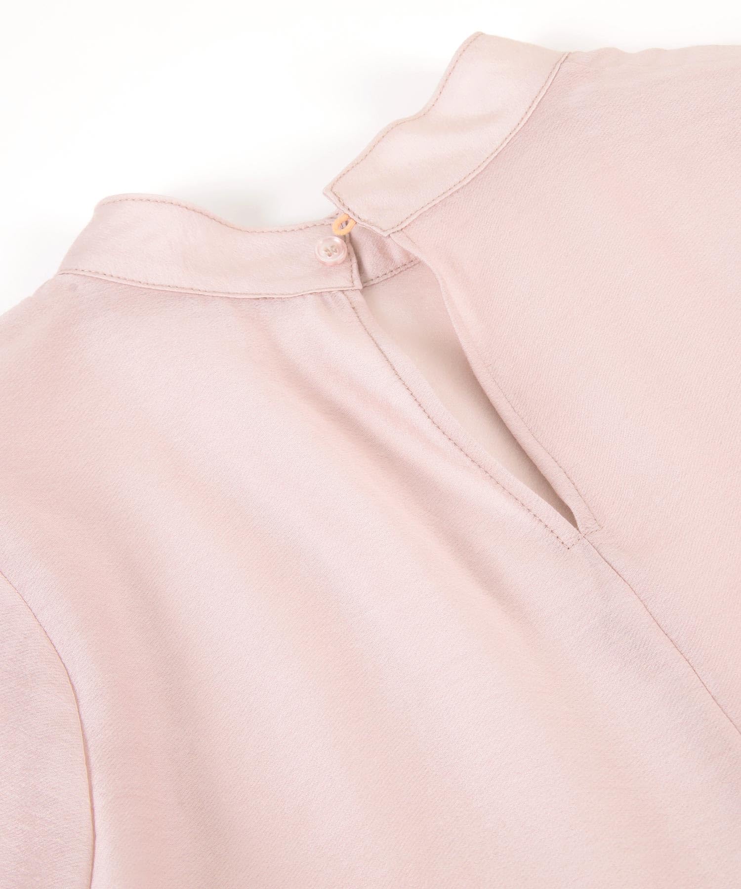 [ユアーズ] ボウタイ付 シアーハイネック ブラウス BDXN1732 レディース S ライトピンク