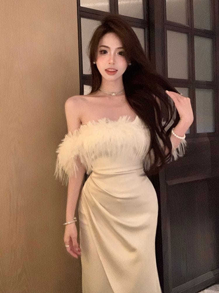 人気 ドレス パーティードレス サテンイブニングドレススカートのワンショルダードレス女性のシニア感覚は気質フィッシュテールのロングスカートをウェスト 人気 ドレス パーティードレス サテンイブニングドレススカートのワンショルダードレス女性のシニア感覚は気質フィッシュテールのロングスカートをウェスト