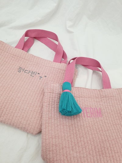 Qoo10] パープル追加! 韓国 ハングル刺繍 ヌビ : バッグ・雑貨
