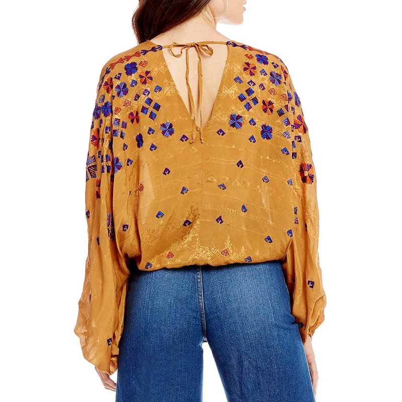 フリーピープル レディース トップス ブラウス・シャツ【Free People Music In Time Embroidered Peasant Blouse】Brown フリーピープル レディース トップス ブラウス・シャツ【Free People Music In Time Embroidered Peasant Blouse】Brown