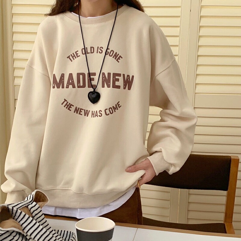 10/30!クーポンで2,810円 ロゴ スウェット レイヤード風 トレーナー トップス レディース ロゴスウェット ドロップショルダー 長袖 クルーネック オーバーサイズ ボリューム袖 重ね着風 レ 10/30!クーポンで2,810円 ロゴ スウェット レイヤード風 トレーナー トップス レディース ロゴスウェット ドロップショルダー 長袖 クルーネック オーバーサイズ ボリューム袖 重ね着風 レ