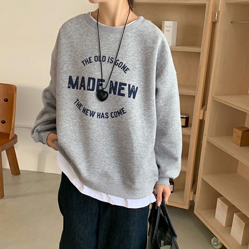 10/30!クーポンで2,810円 ロゴ スウェット レイヤード風 トレーナー トップス レディース ロゴスウェット ドロップショルダー 長袖 クルーネック オーバーサイズ ボリューム袖 重ね着風 レ 10/30!クーポンで2,810円 ロゴ スウェット レイヤード風 トレーナー トップス レディース ロゴスウェット ドロップショルダー 長袖 クルーネック オーバーサイズ ボリューム袖 重ね着風 レ