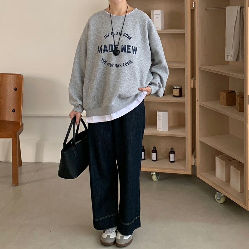 10/30!クーポンで2,810円 ロゴ スウェット レイヤード風 トレーナー トップス レディース ロゴスウェット ドロップショルダー 長袖 クルーネック オーバーサイズ ボリューム袖 重ね着風 レ 10/30!クーポンで2,810円 ロゴ スウェット レイヤード風 トレーナー トップス レディース ロゴスウェット ドロップショルダー 長袖 クルーネック オーバーサイズ ボリューム袖 重ね着風 レ