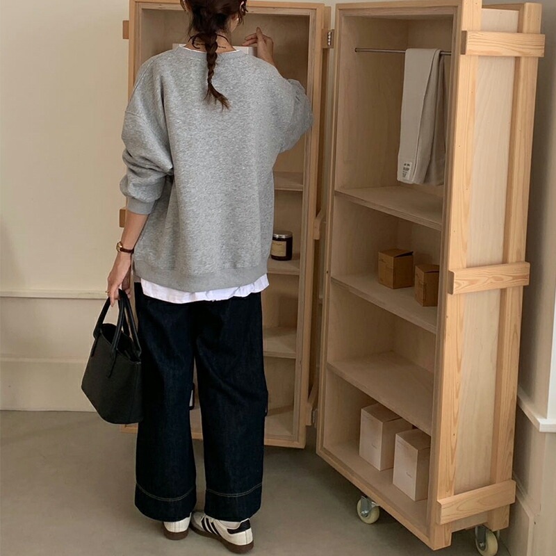 10/30!クーポンで2,810円 ロゴ スウェット レイヤード風 トレーナー トップス レディース ロゴスウェット ドロップショルダー 長袖 クルーネック オーバーサイズ ボリューム袖 重ね着風 レ 10/30!クーポンで2,810円 ロゴ スウェット レイヤード風 トレーナー トップス レディース ロゴスウェット ドロップショルダー 長袖 クルーネック オーバーサイズ ボリューム袖 重ね着風 レ