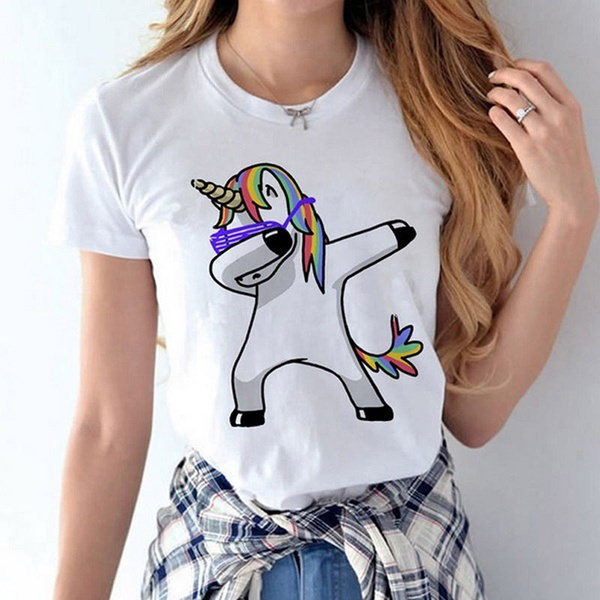 8タイプユニコーンTシャツ女性ユニコルニオ夏の女性ファッショントップスレディースTシャツカジュアルショートS 8タイプユニコーンTシャツ女性ユニコルニオ夏の女性ファッショントップスレディースTシャツカジュアルショートS