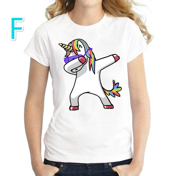 8タイプユニコーンTシャツ女性ユニコルニオ夏の女性ファッショントップスレディースTシャツカジュアルショートS 8タイプユニコーンTシャツ女性ユニコルニオ夏の女性ファッショントップスレディースTシャツカジュアルショートS
