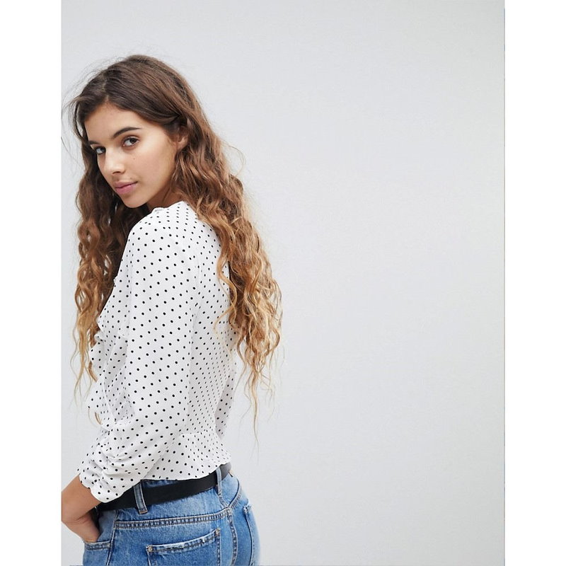 ミス セルフリッジ レディース トップス ブラウス・シャツ【Miss Selfridge Button Down Tie Sleeve Polka Dot Blouse】Multi ミス セルフリッジ レディース トップス ブラウス・シャツ【Miss Selfridge Button Down Tie Sleeve Polka Dot Blouse】Multi