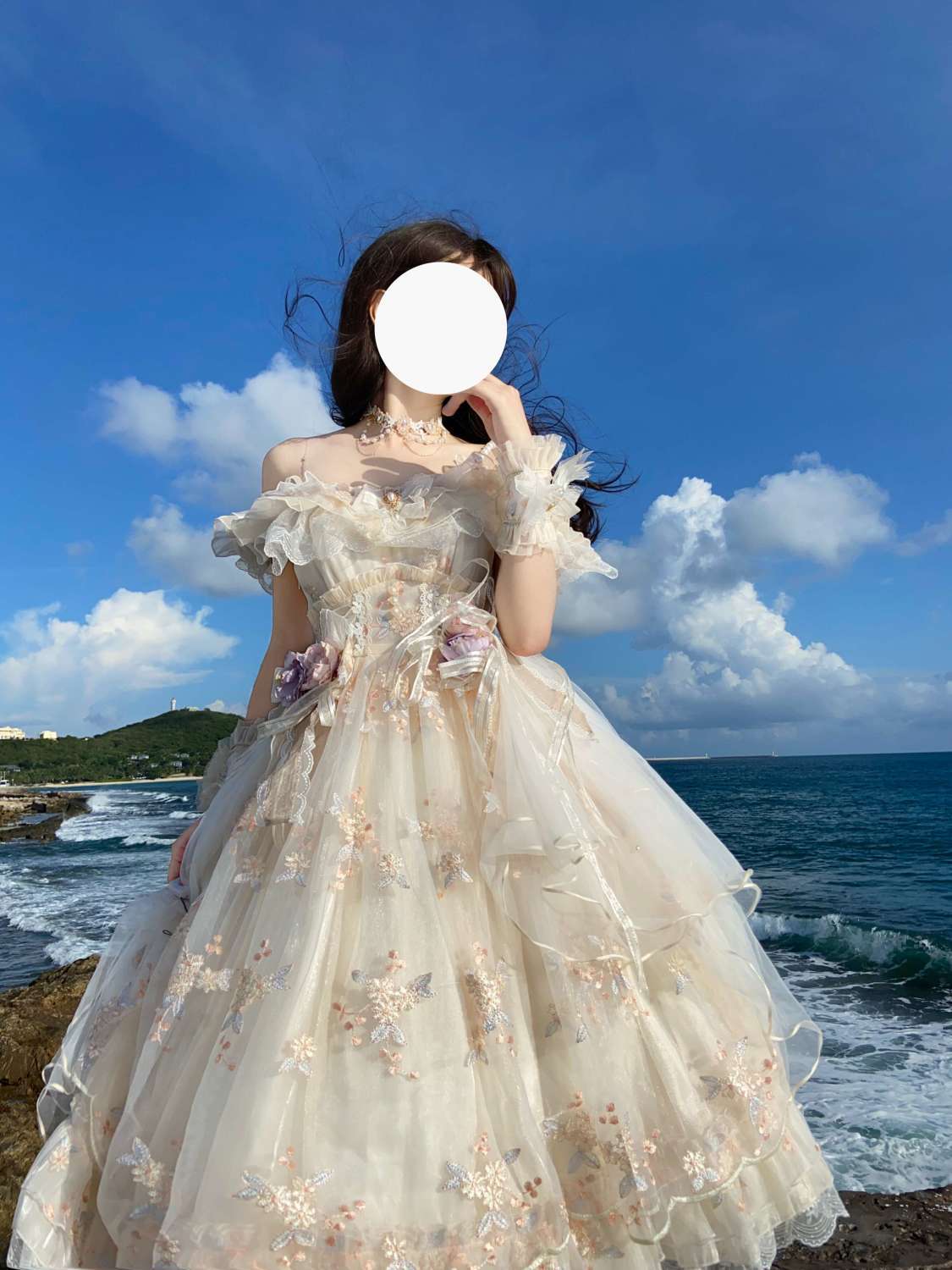 ロリータ 大人気花神フローラ スカート に刺繍 夏 花嫁のスカート かわいいJSK 韓国ファッション ロリータ 大人気花神フローラ スカート に刺繍 夏 花嫁のスカート かわいいJSK 韓国ファッション