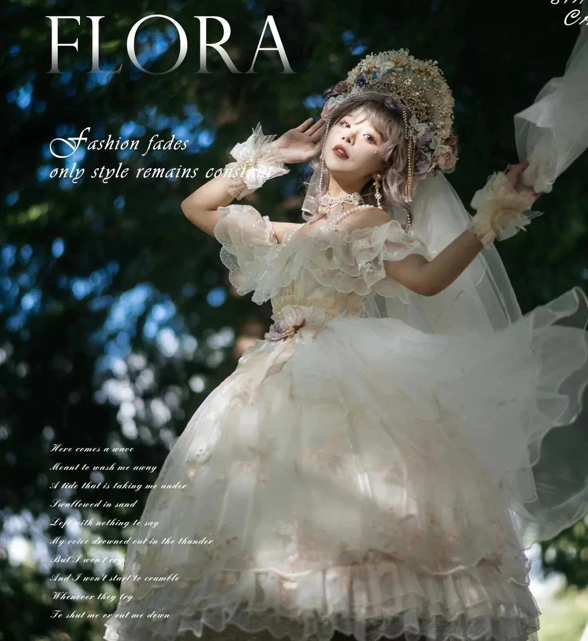 ロリータ 大人気花神フローラ スカート に刺繍 夏 花嫁のスカート かわいいJSK 韓国ファッション ロリータ 大人気花神フローラ スカート に刺繍 夏 花嫁のスカート かわいいJSK 韓国ファッション