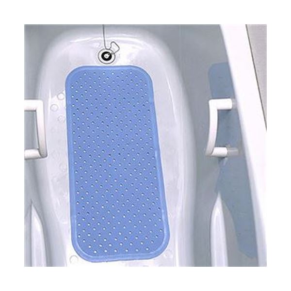 （まとめ）ワイズ スベリを防ぐ浴そうマット35x76cm ブルー 1枚[x10セット]