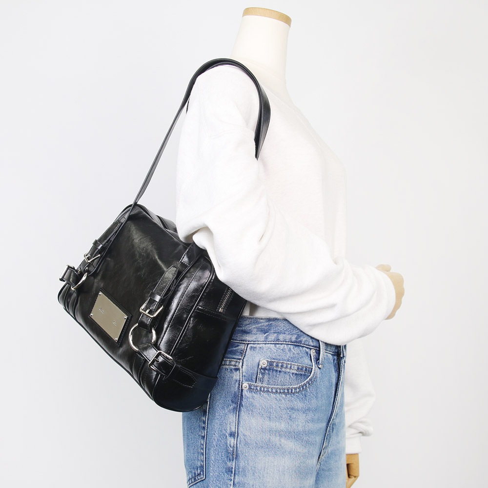 バッグ ショルダーバッグ MK2511BG024M BLACK ボウリングバッグ風 レディース 新作 バッグ ショルダーバッグ MK2511BG024M BLACK ボウリングバッグ風 レディース 新作