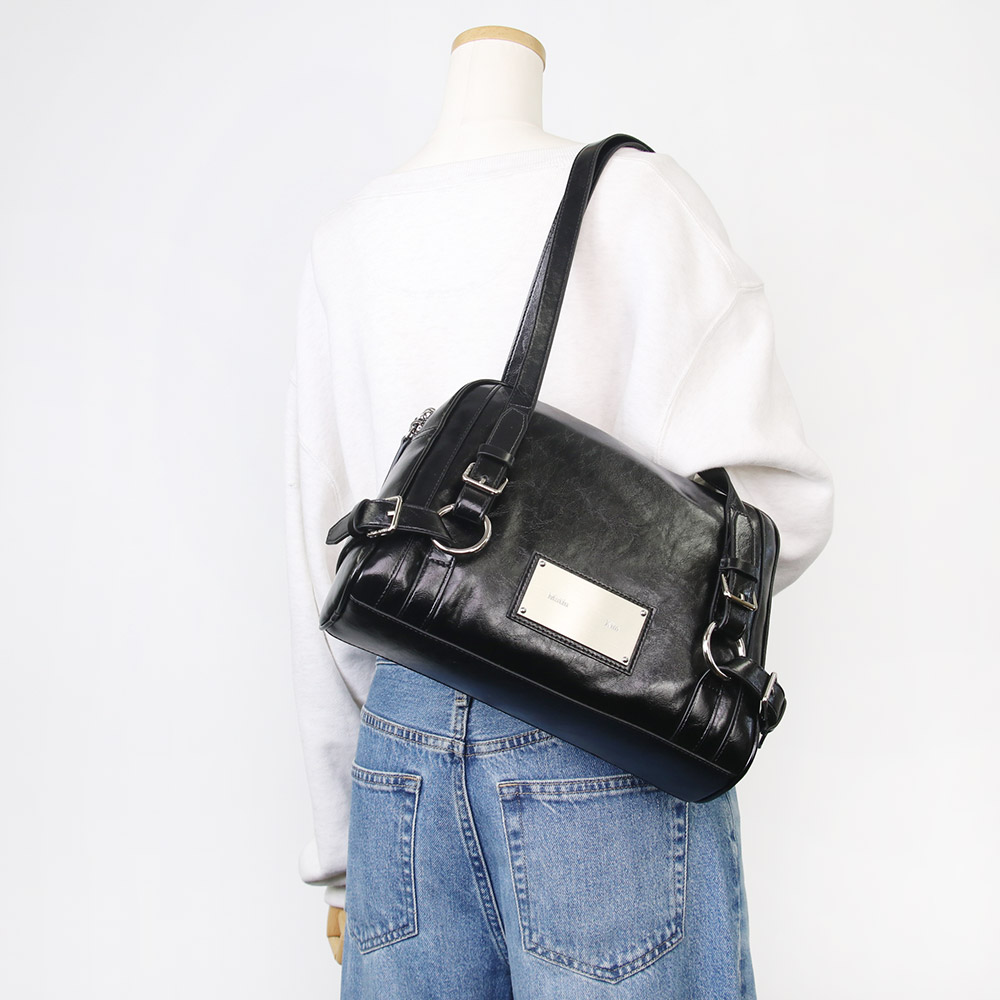 バッグ ショルダーバッグ MK2511BG024M BLACK ボウリングバッグ風 レディース 新作 バッグ ショルダーバッグ MK2511BG024M BLACK ボウリングバッグ風 レディース 新作