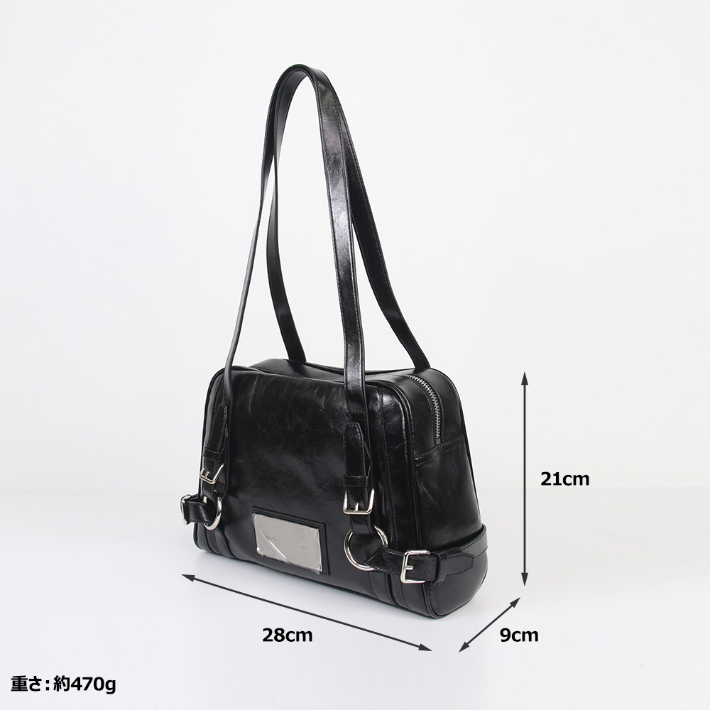 バッグ ショルダーバッグ MK2511BG024M BLACK ボウリングバッグ風 レディース 新作 バッグ ショルダーバッグ MK2511BG024M BLACK ボウリングバッグ風 レディース 新作