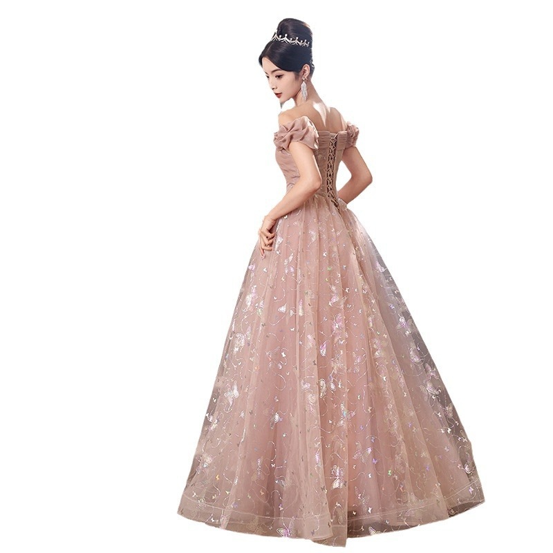 MAC DUGGAL スパンコール ワンショルダー イブニングドレス ワンショルダーピンクスパンコールイブニングドレス2024ホスト