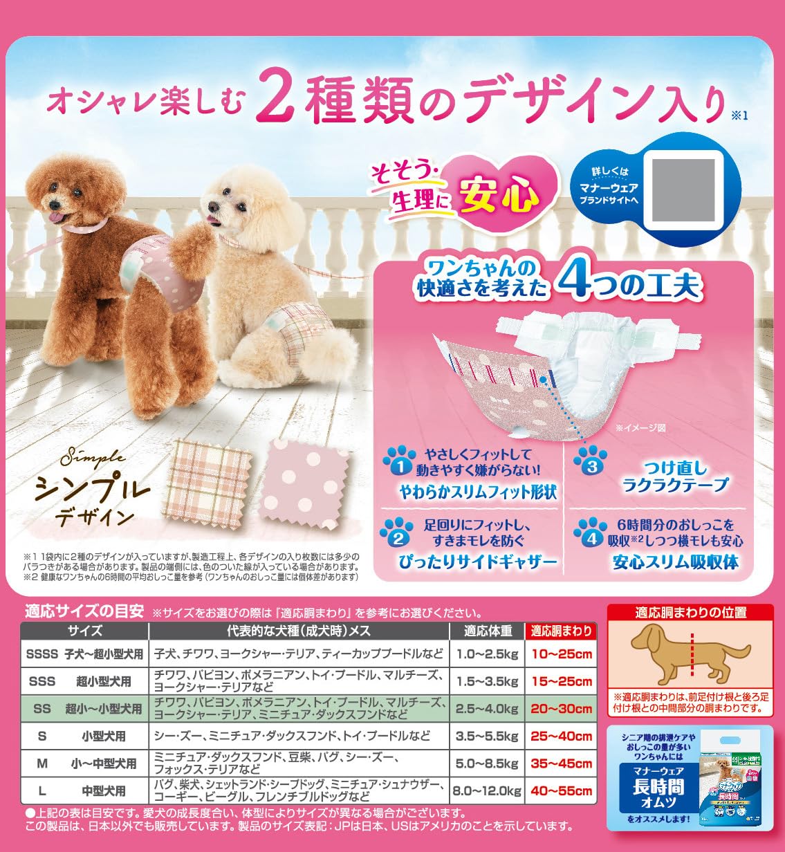 ユニチャーム 【2個セット】ユニ・チャーム マナーウェア 女の子用 SSサイズチェック 38枚