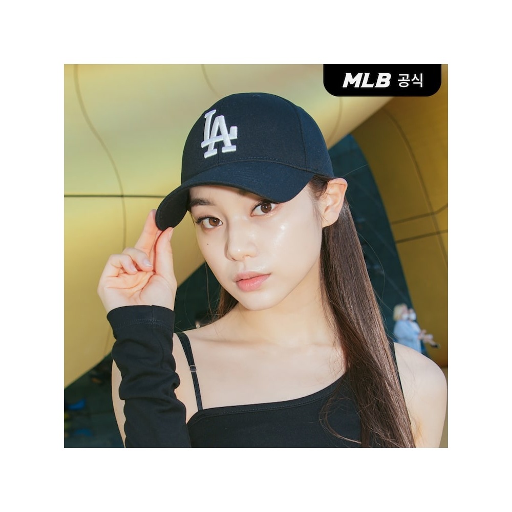 MLB ニューフィット ストラクチャー ボールキャップ LA (Black) MLB ニューフィットストラクチャーボールキャップ LA (ブラック