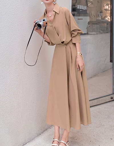 新作限定品 ワンピース プルオーバー ロング ミモレ : レディース服 超特価お得