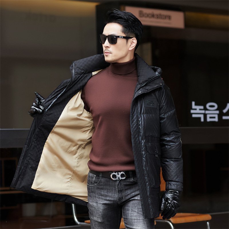 ダウンコート 紳士 ビジネス ダウンジャケット 細身 紳士服 アウター 防寒対策 フェザー ダウン95 防水 体熱反射 防寒着 厚手 軽い 保温性 ウォーム 無地 ふんわり かっこいい ダウンアウター