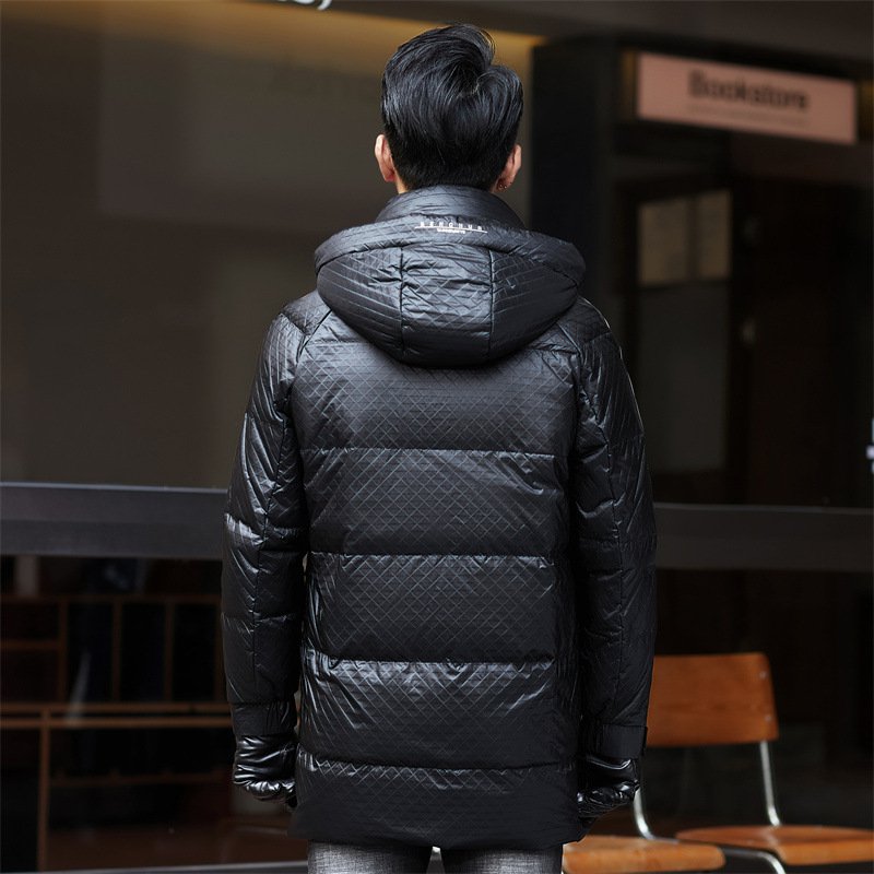 ダウンコート 紳士 ビジネス ダウンジャケット 細身 紳士服 アウター 防寒対策 フェザー ダウン95 防水 体熱反射 防寒着 厚手 軽い 保温性 ウォーム 無地 ふんわり かっこいい ダウンアウター