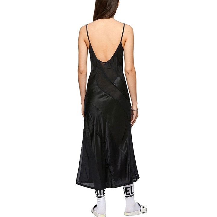 マキシキャミソールワンピース レディース D-GAIA シルク混 シアー素材切替 die-l-t-e8-p4a マキシキャミソールワンピース レディース D-GAIA シルク混 シアー素材切替 die-l-t-e8-p4a