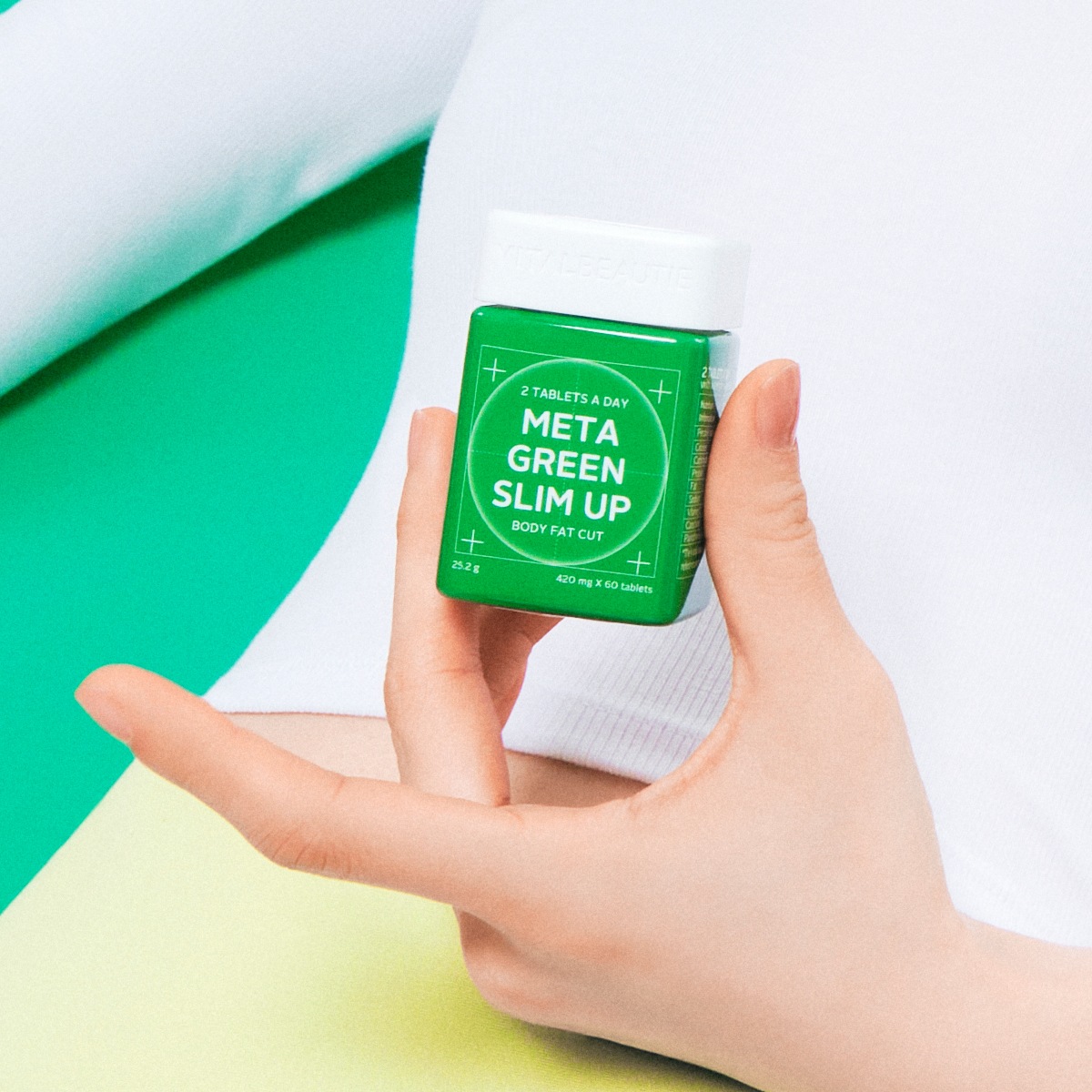 [9+3ヶ月]バイタルビューティーメタグリーンスリムアップAD 30日x3個+60イリフィルx3個+90日試食用[パクナラダイエット]