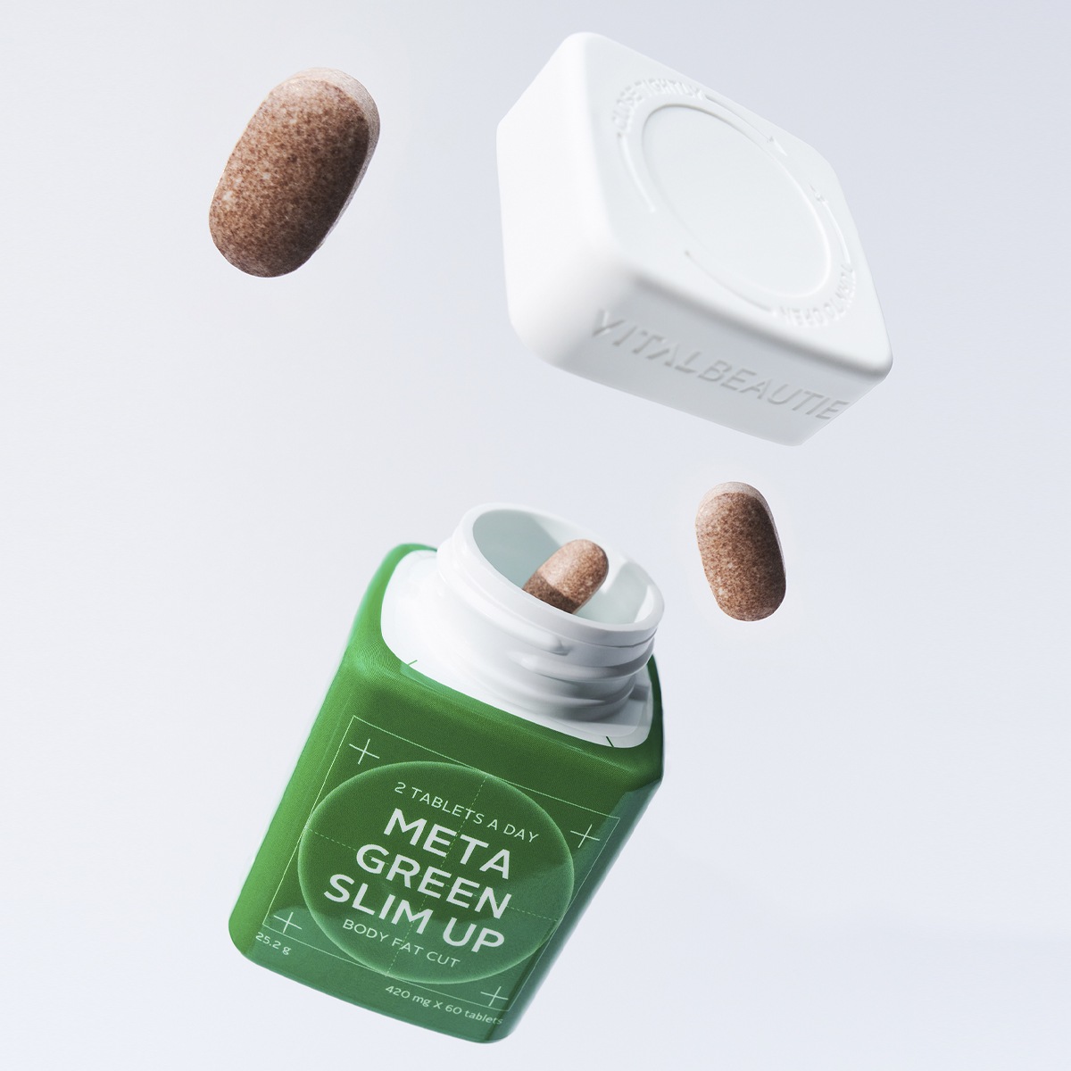 [9+3ヶ月]バイタルビューティーメタグリーンスリムアップAD 30日x3個+60イリフィルx3個+90日試食用[パクナラダイエット]
