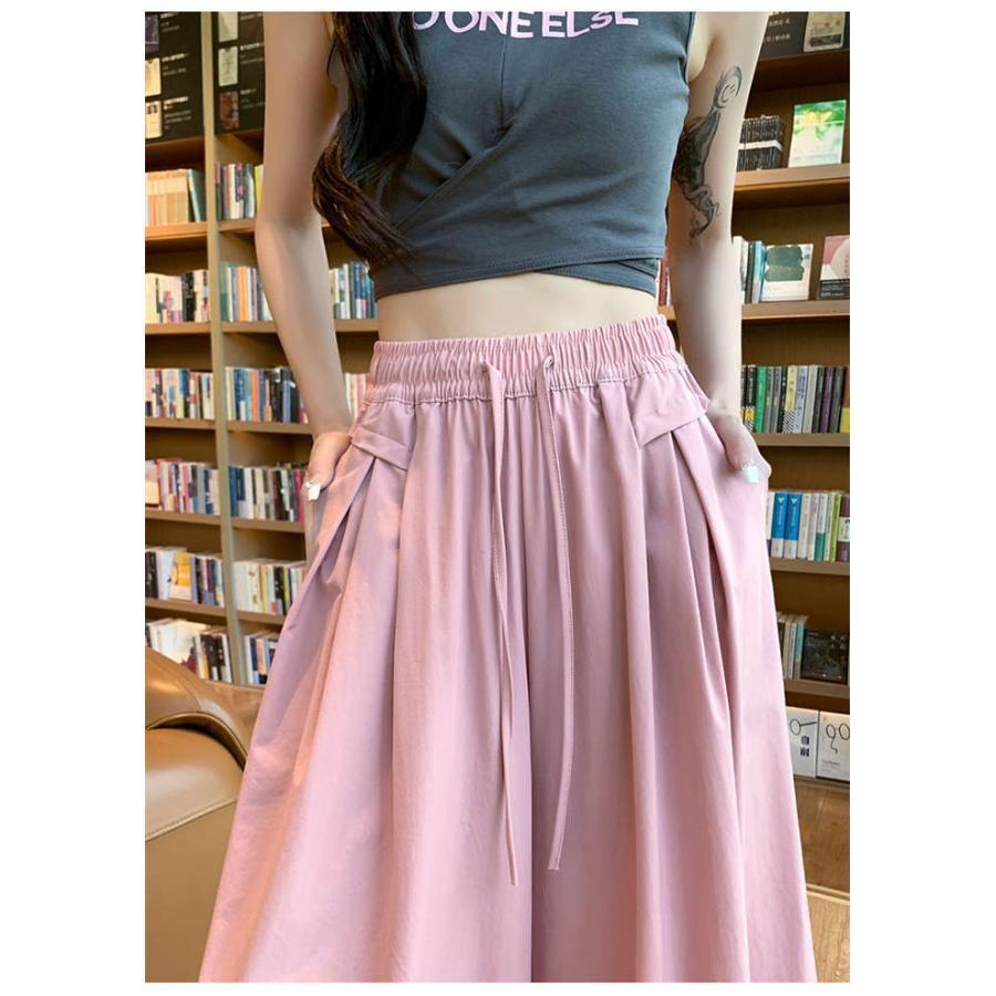 パンツ ワイド フレア レディース ワイドパンツ 夏 薄手 涼しい 大きいサイズ ワイド ボトムス ルームウェア 吸汗 速乾 通気 快適 ウエストゴム ハイウエス
