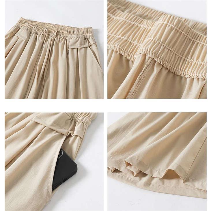 パンツ ワイド フレア レディース ワイドパンツ 夏 薄手 涼しい 大きいサイズ ワイド ボトムス ルームウェア 吸汗 速乾 通気 快適 ウエストゴム ハイウエス