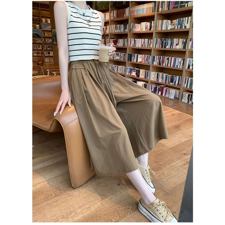 パンツ ワイド フレア レディース ワイドパンツ 夏 薄手 涼しい 大きいサイズ ワイド ボトムス ルームウェア 吸汗 速乾 通気 快適 ウエストゴム ハイウエス