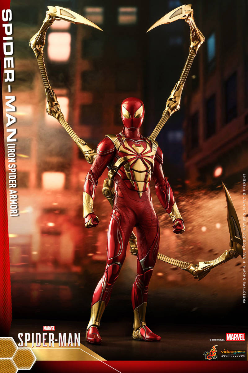 新品未開封 Hottoys ホットトイズ 1/6 VGM38 Marvels Spider-Man スパイダーマン (アイアンスパイダーアーマースーツ版)