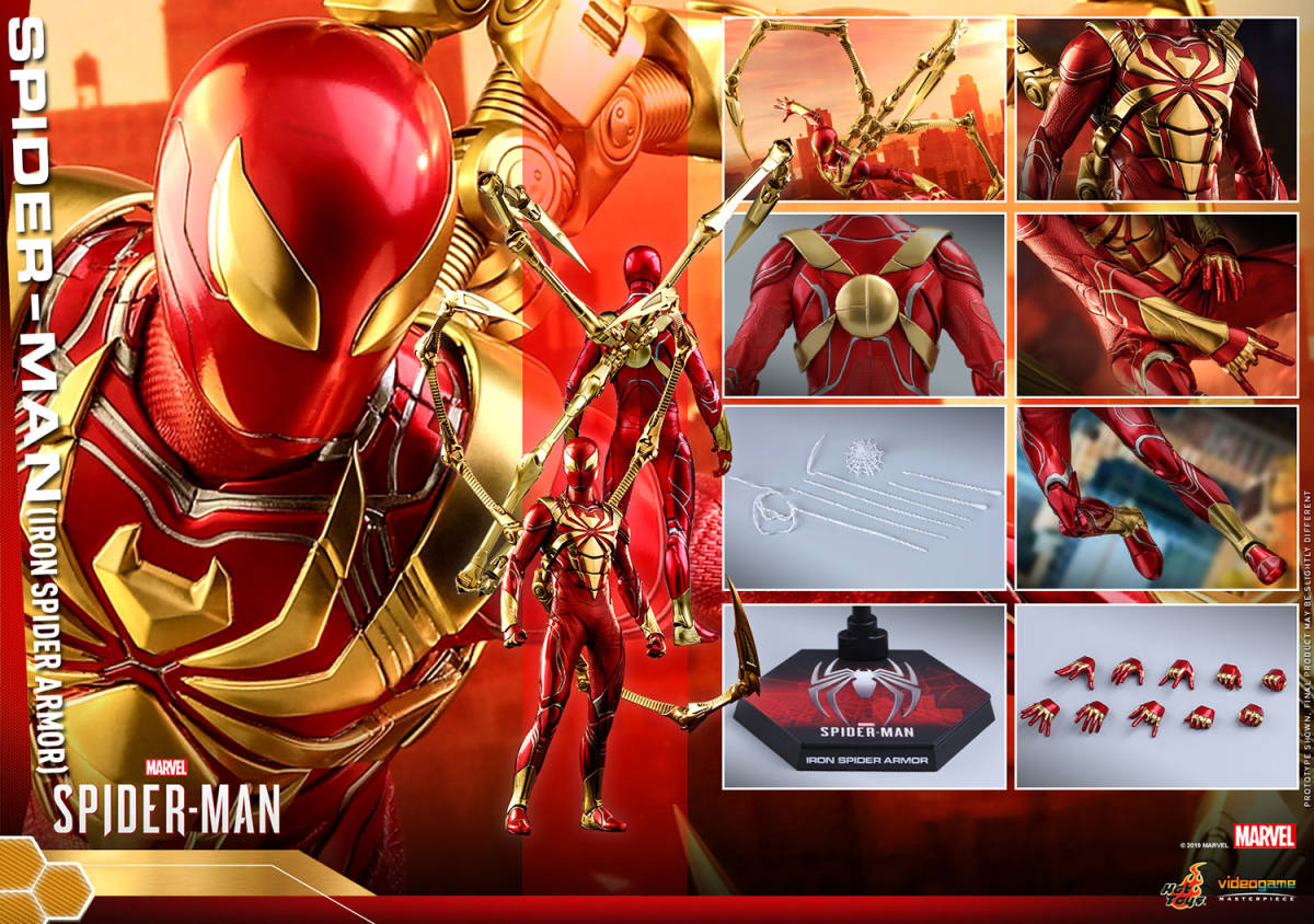新品未開封 Hottoys ホットトイズ 1/6 VGM38 Marvels Spider-Man スパイダーマン (アイアンスパイダーアーマースーツ版)