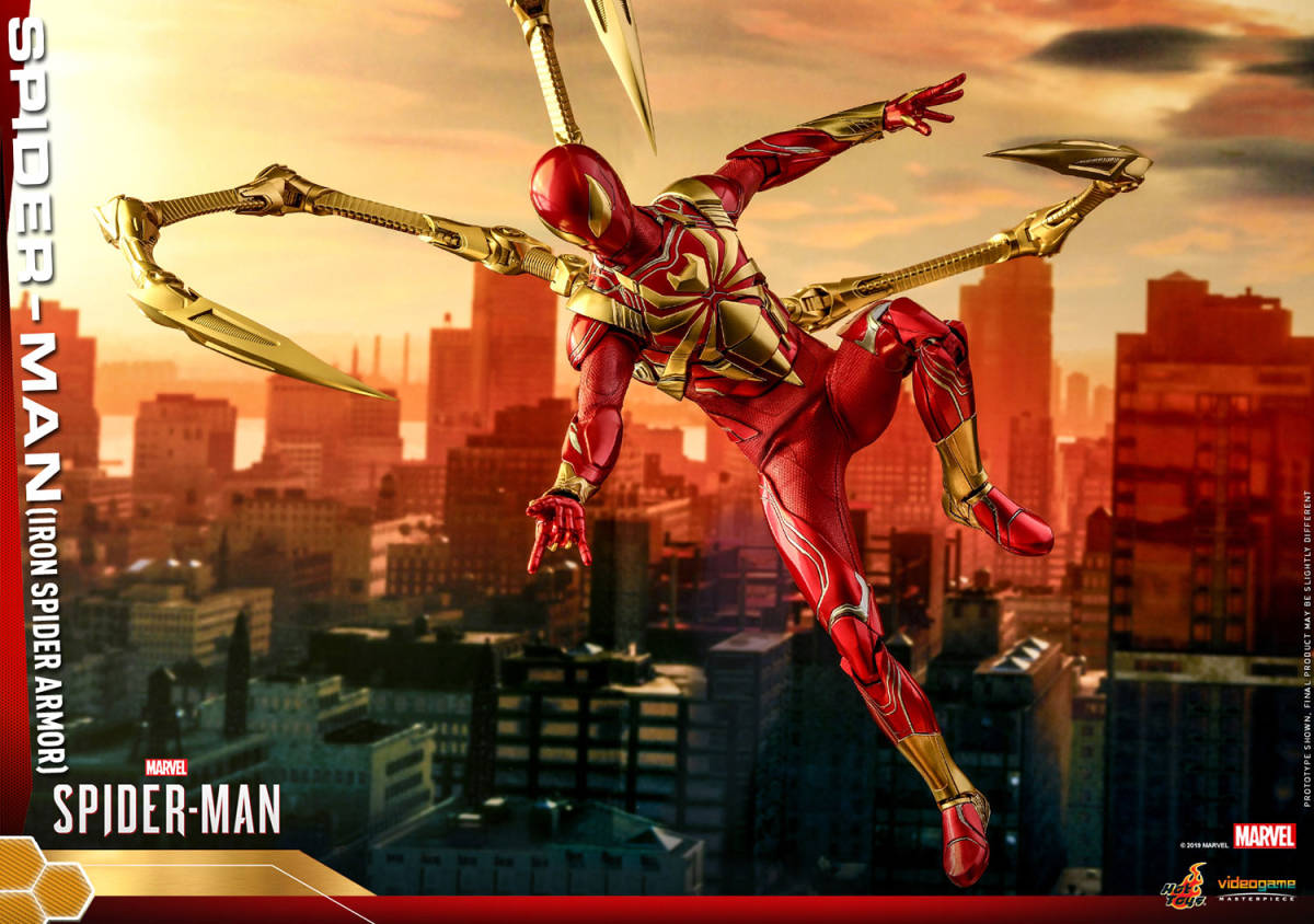 新品未開封 Hottoys ホットトイズ 1/6 VGM38 Marvels Spider-Man スパイダーマン (アイアンスパイダーアーマースーツ版)