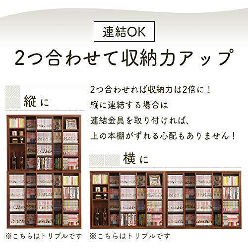 ラック コミック スライド ダブル 幅90ｘ奥行29.2ｘ高さ92.2 ホワイト CSD-9090